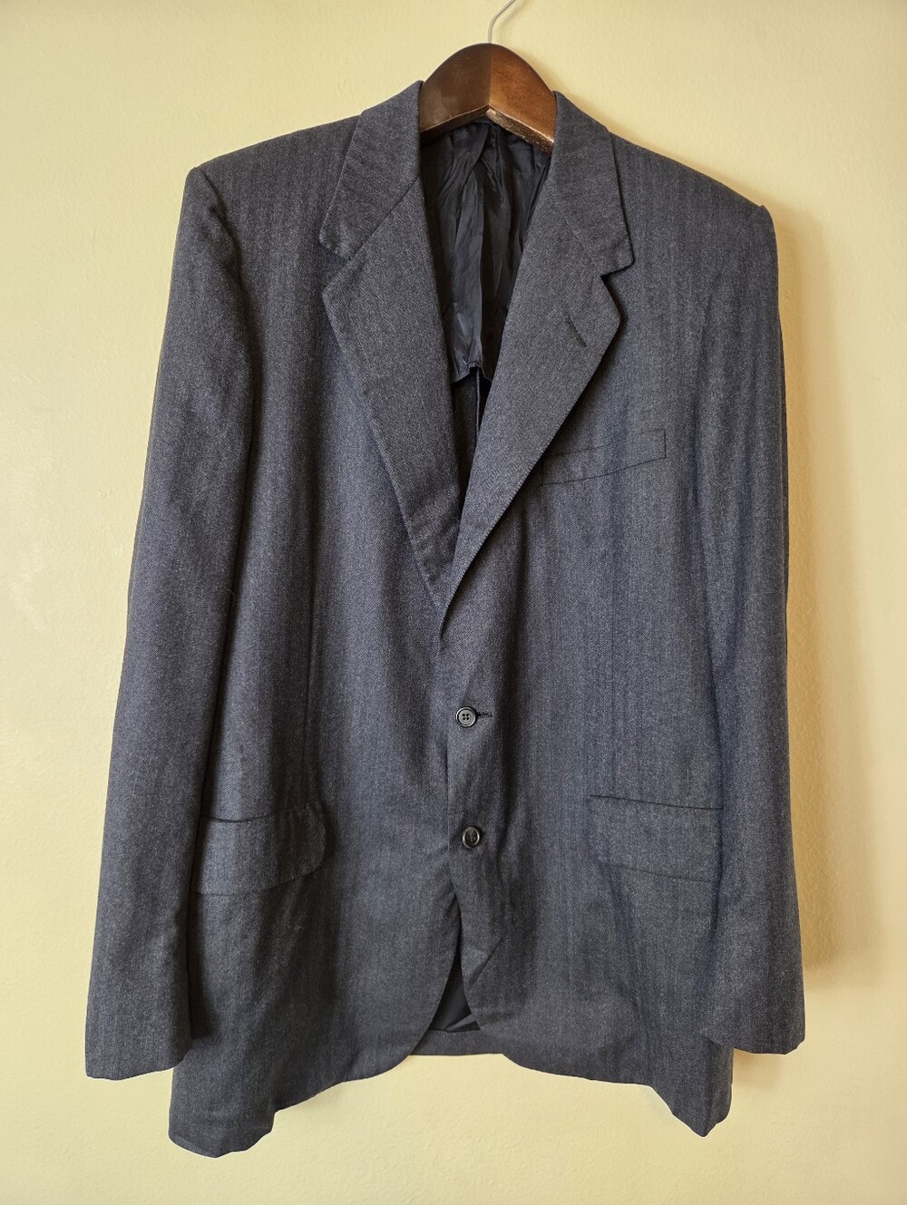 Oxxford Clothes Suit Jacket Sport Coat 44L Tall Gray Herringbone Wool Nordstrom